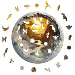 Alternative view of Wooden Jigsaw Puzzle - 3D Vision Inside the Cave 1