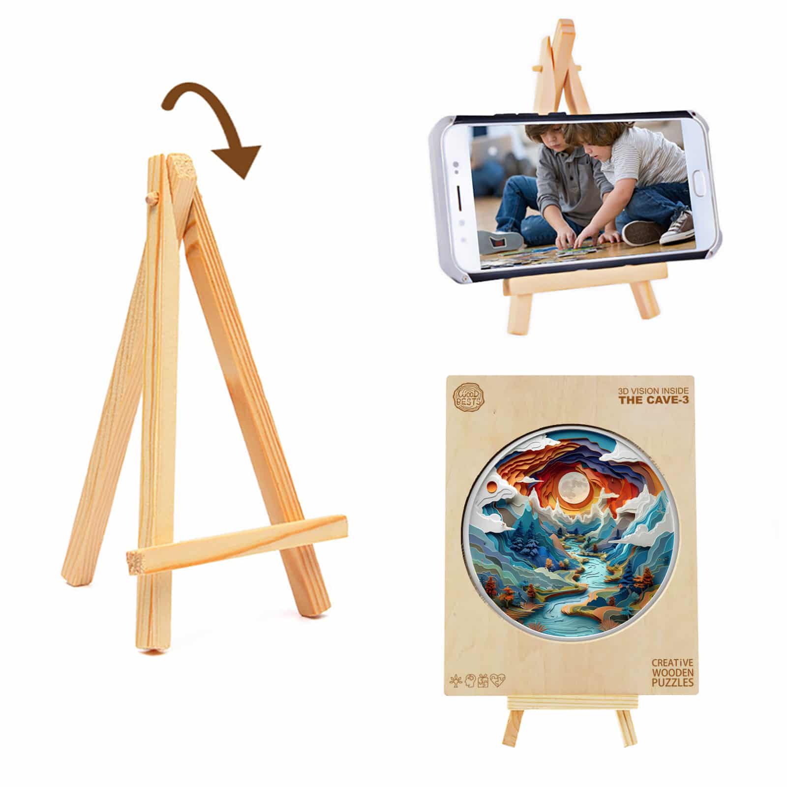 Wooden Jigsaw Puzzle - 3D Vision Inside the Cave 3 - Image 6