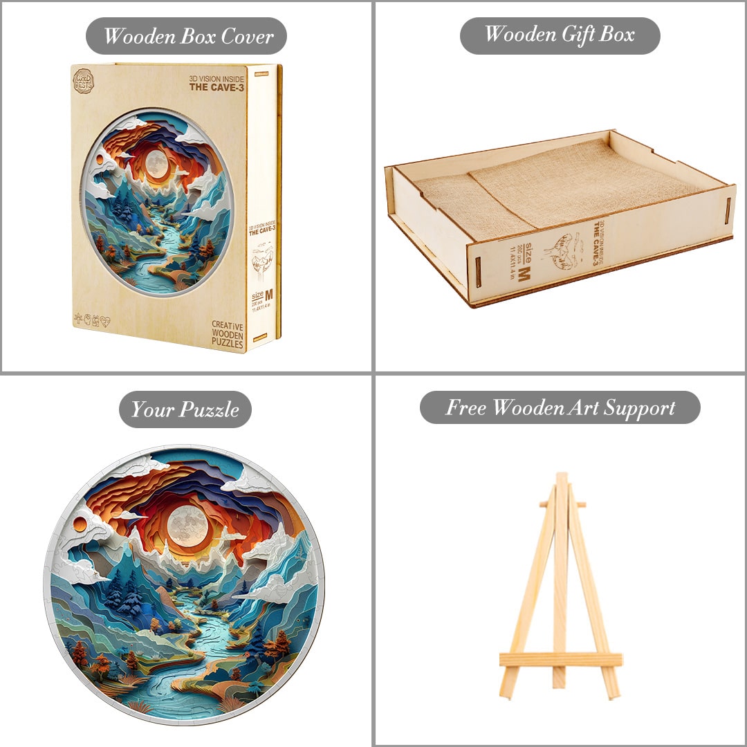 Wooden Jigsaw Puzzle - 3D Vision Inside the Cave 3 - Image 4