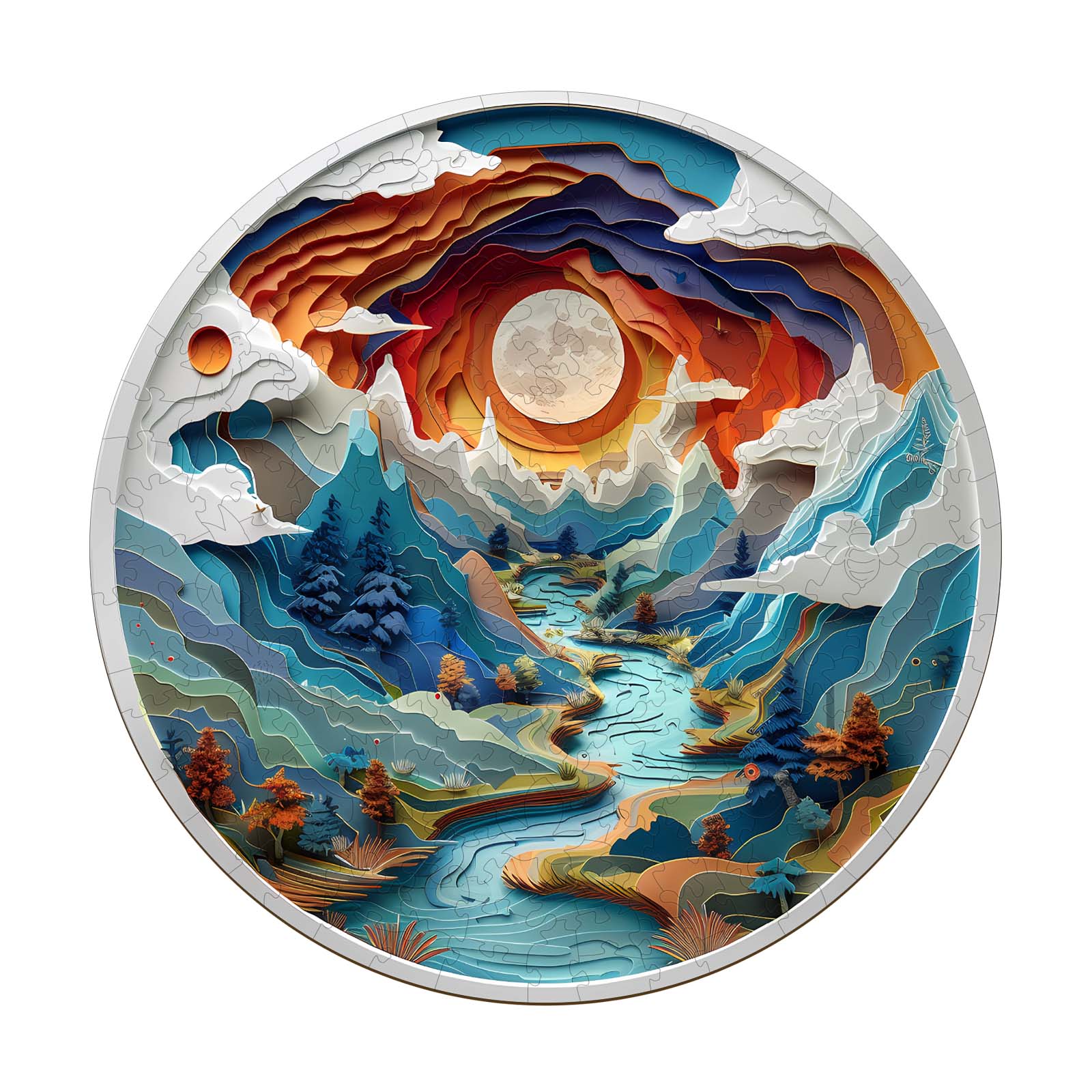 Wooden Jigsaw Puzzle - 3D Vision Inside the Cave 3