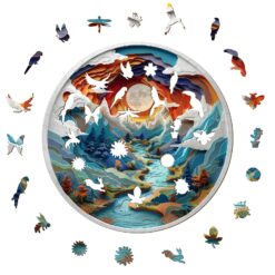 Alternative view of Wooden Jigsaw Puzzle - 3D Vision Inside the Cave 3