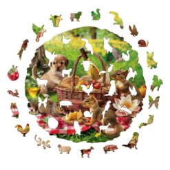 Alternative view of Wooden Jigsaw Puzzle - Animal Picnic