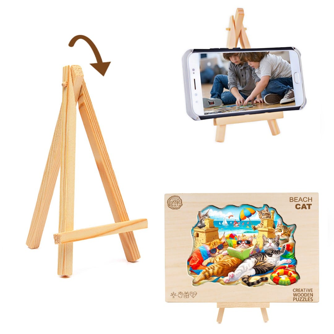 Wooden Jigsaw Puzzle - Beach Cat - Image 6