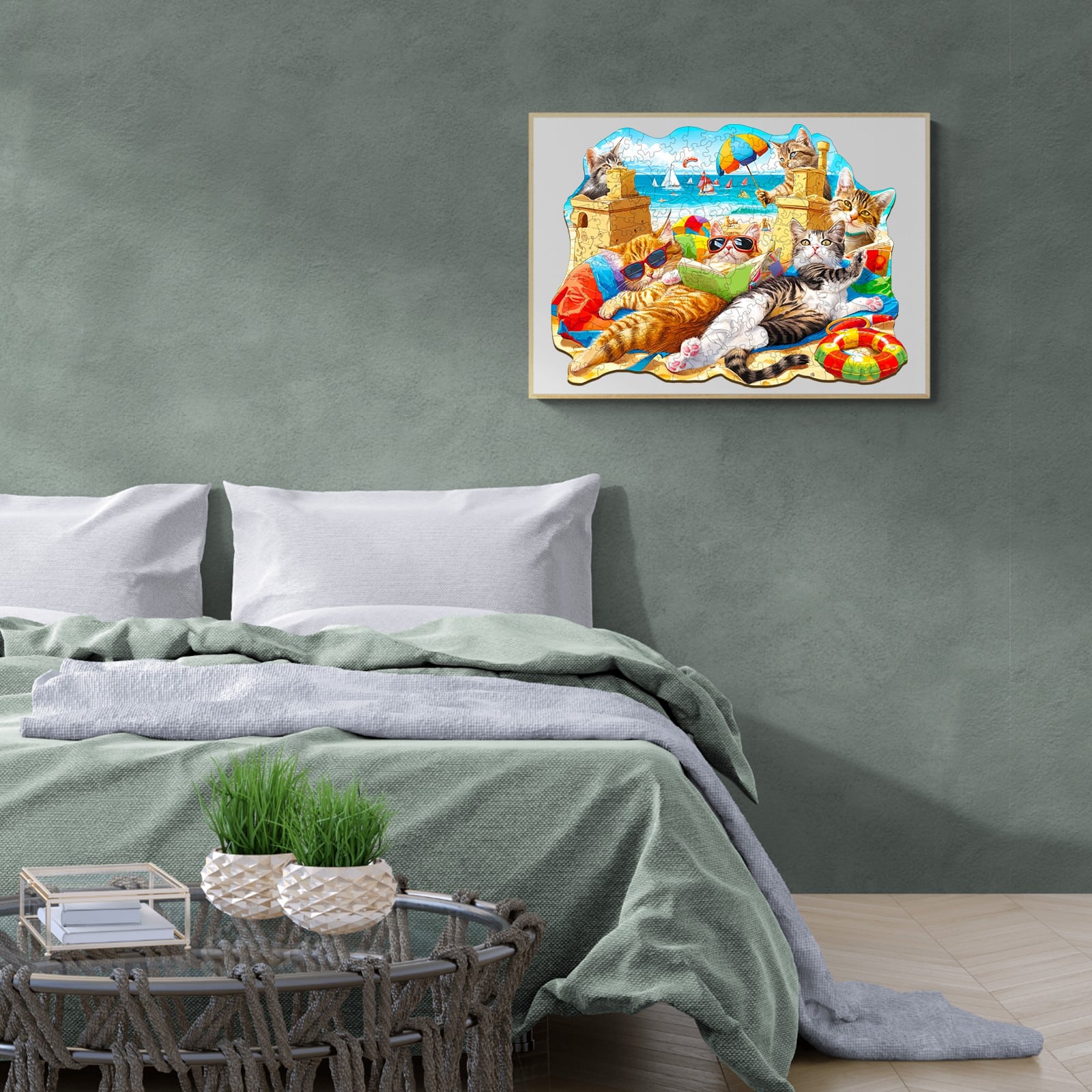 Wooden Jigsaw Puzzle - Beach Cat - Image 7