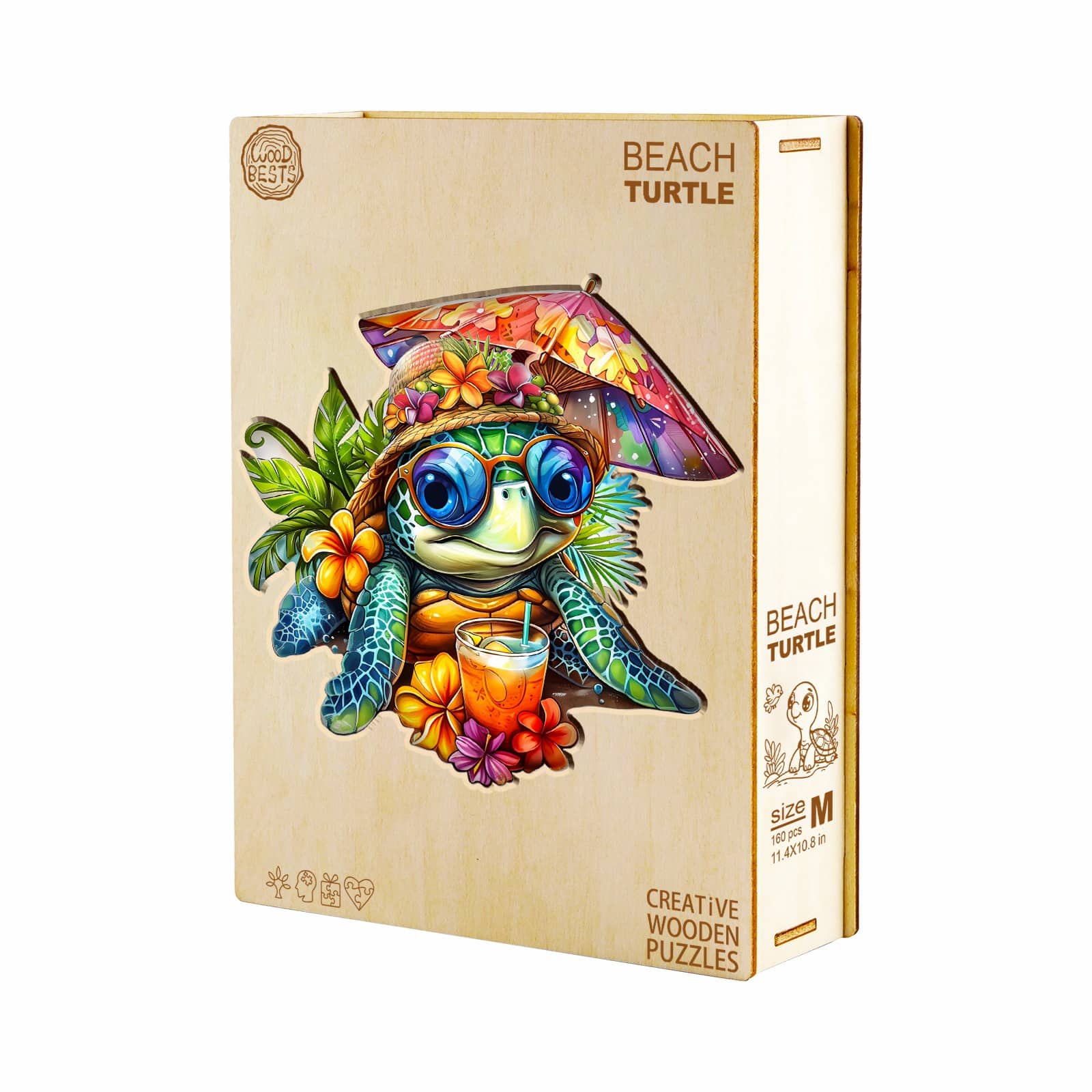 Wooden Jigsaw Puzzle - Beach Turtle - Image 3