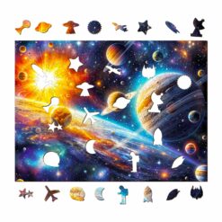 Alternative view of Wooden Jigsaw Puzzle - Cosmic Reverie 2