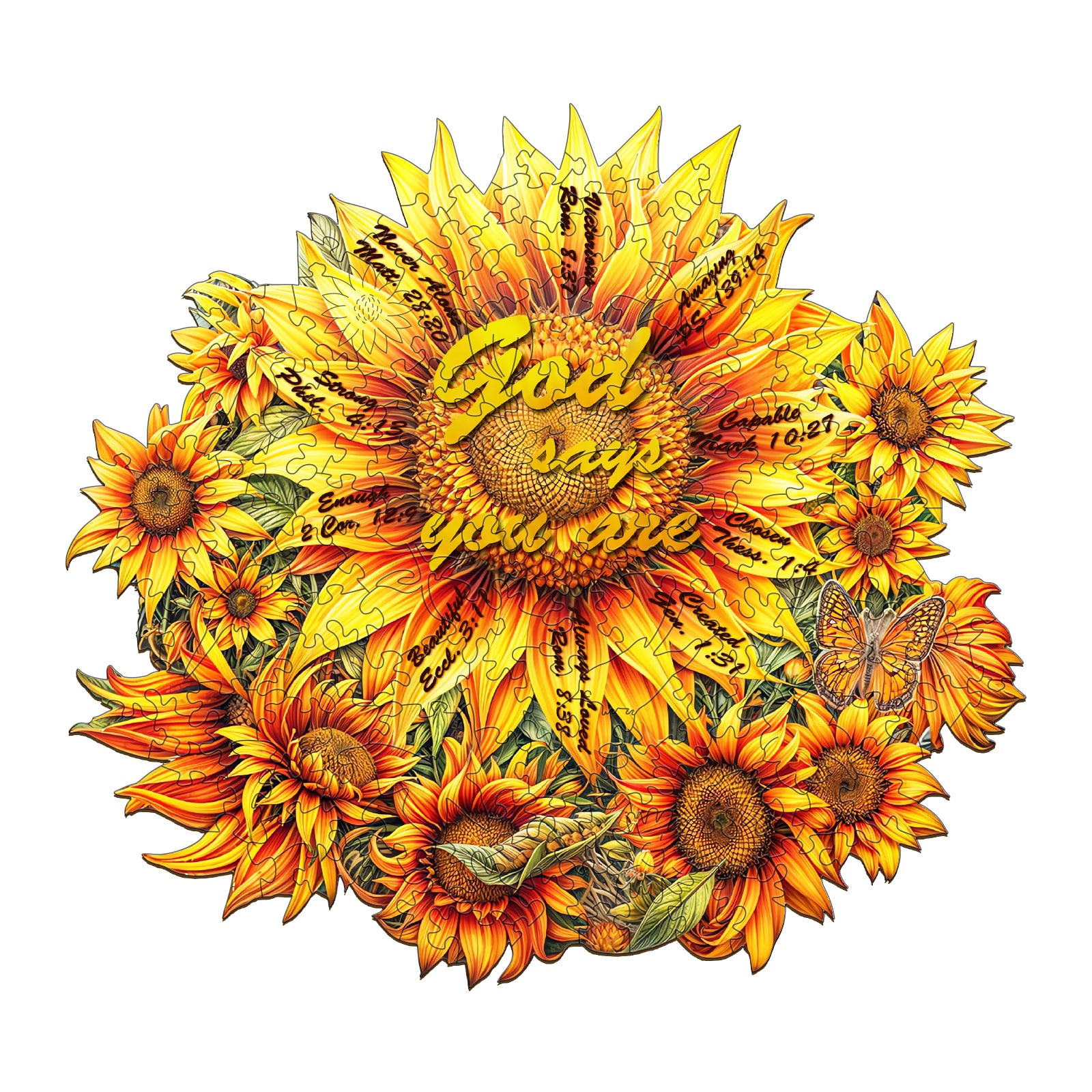 Wooden Jigsaw Puzzle - God's Sunflower