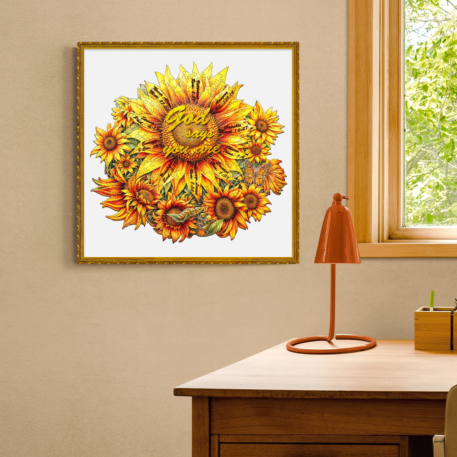 Wooden Jigsaw Puzzle - God's Sunflower - Image 8