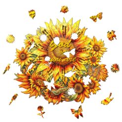 Alternative view of Wooden Jigsaw Puzzle - God's Sunflower