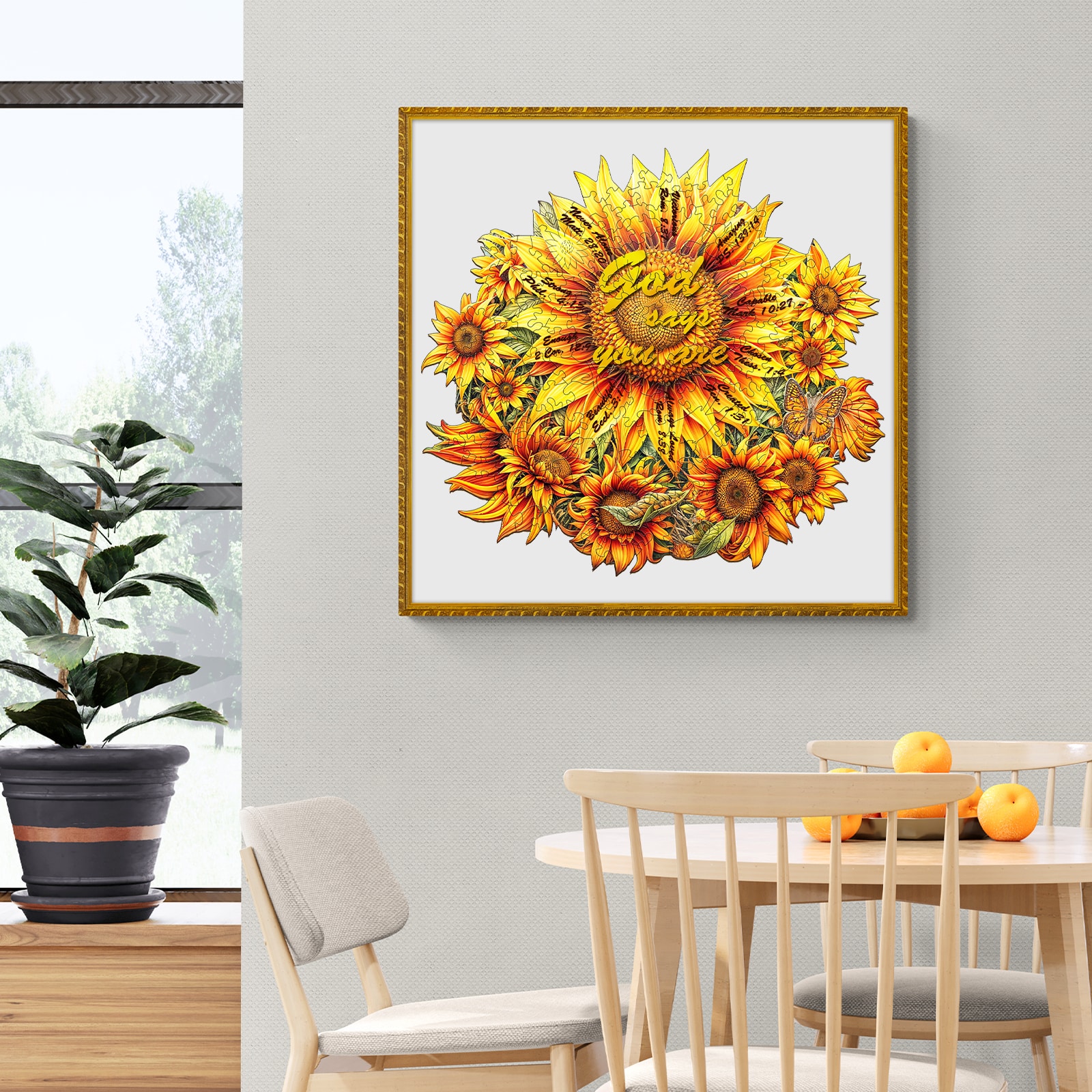 Wooden Jigsaw Puzzle - God's Sunflower - Image 7