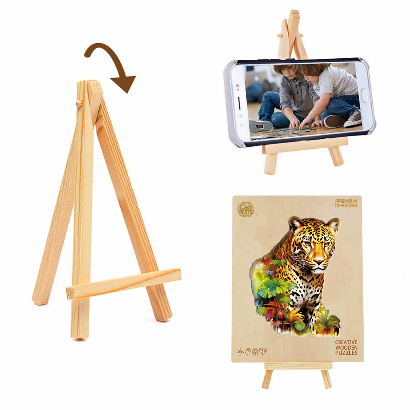 Wooden Jigsaw Puzzle - Jungle Cheetah - Image 6