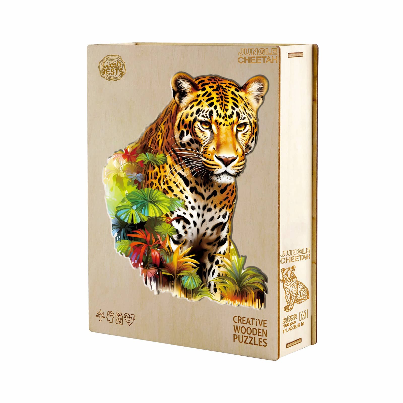 Wooden Jigsaw Puzzle - Jungle Cheetah - Image 5