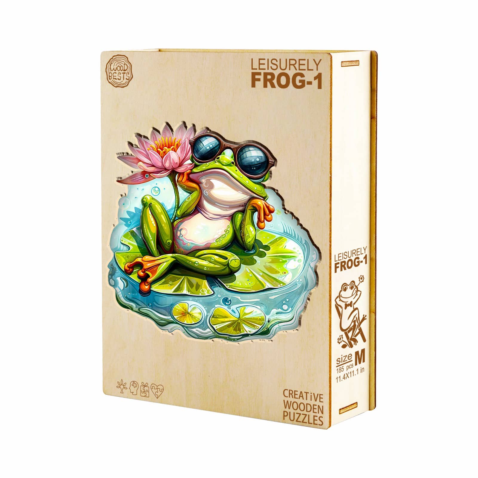 Wooden Jigsaw Puzzle - Leisurely Frog 1 - Image 5
