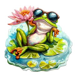 Wooden Jigsaw Puzzle - Leisurely Frog 1