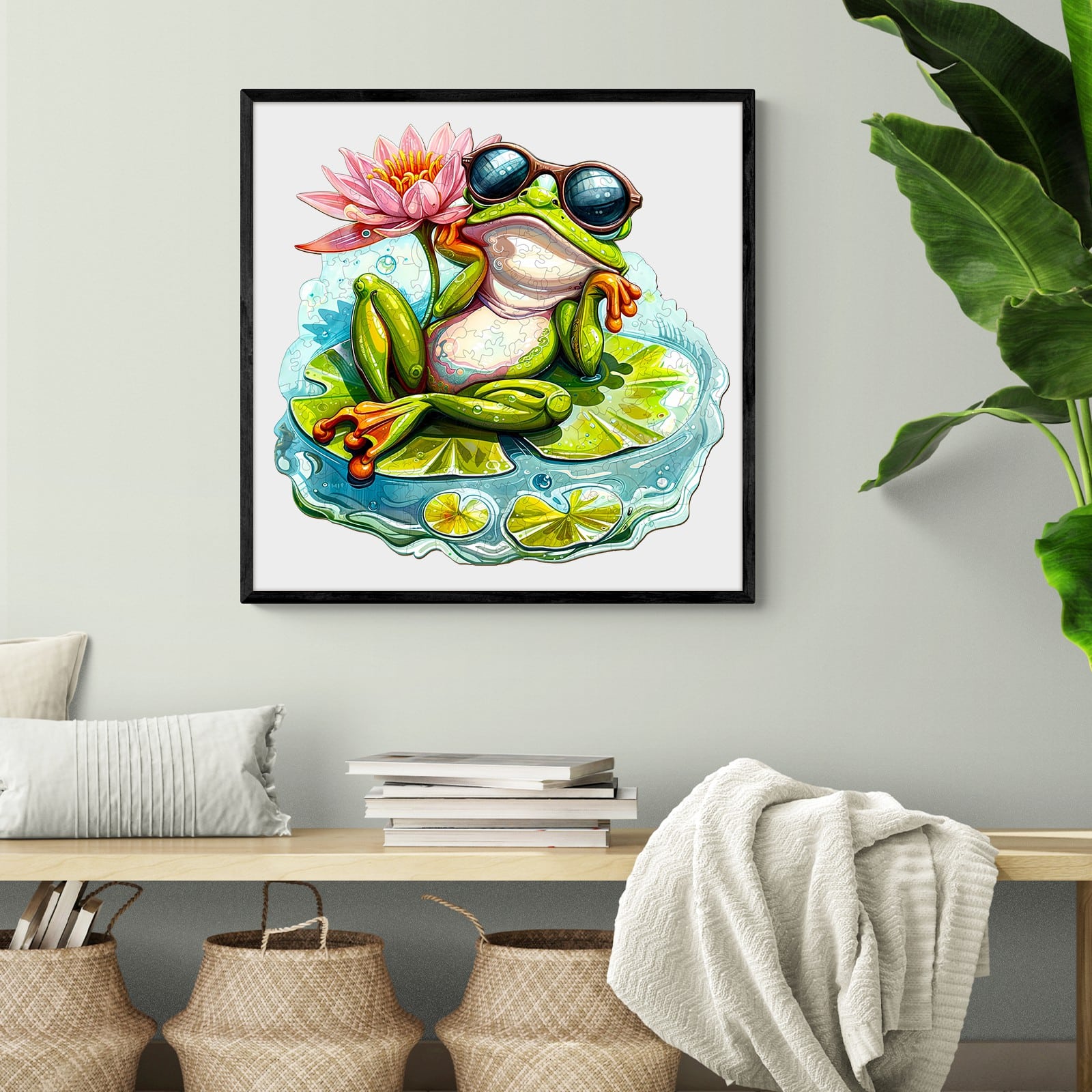 Wooden Jigsaw Puzzle - Leisurely Frog 1 - Image 7