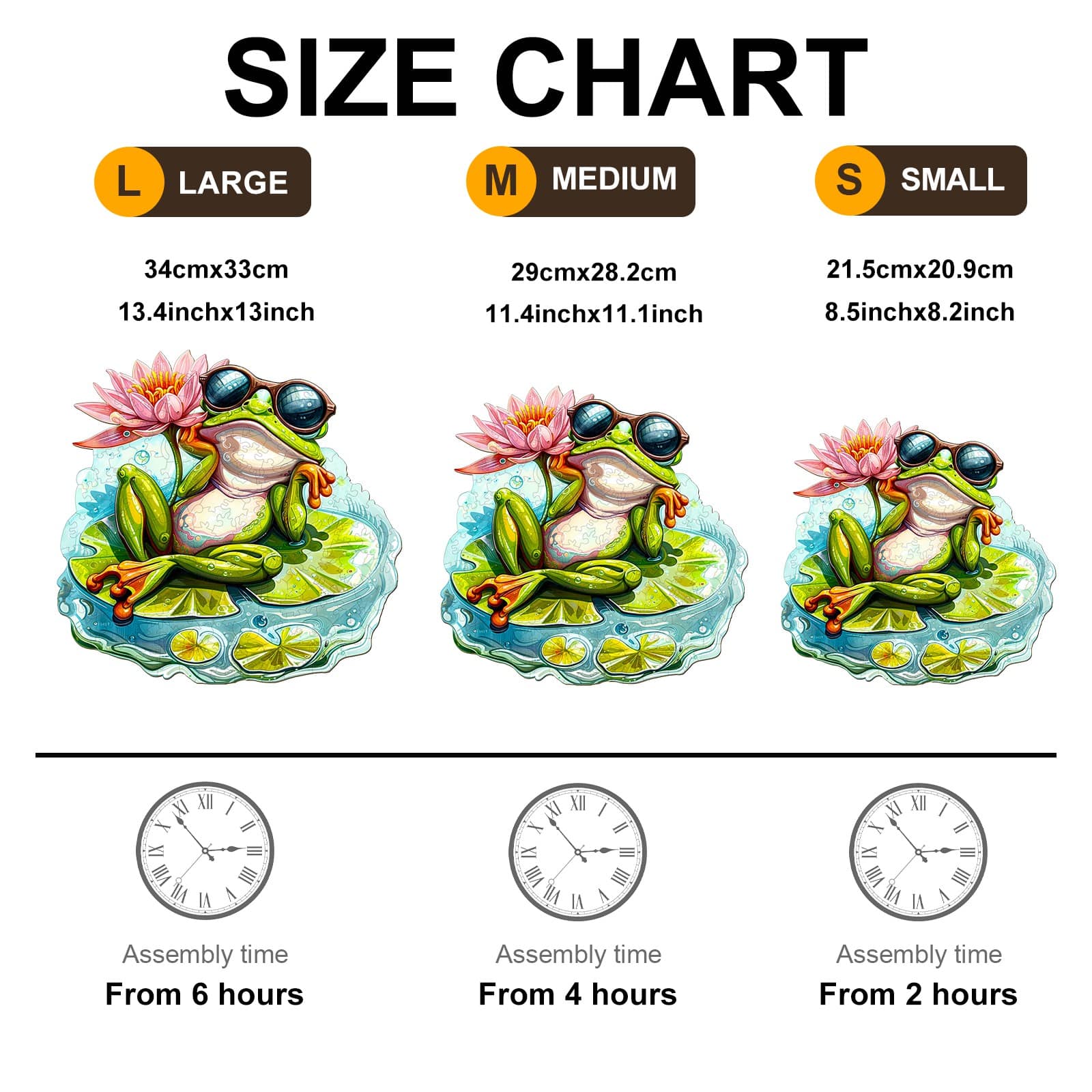 Wooden Jigsaw Puzzle - Leisurely Frog 1 - Image 3