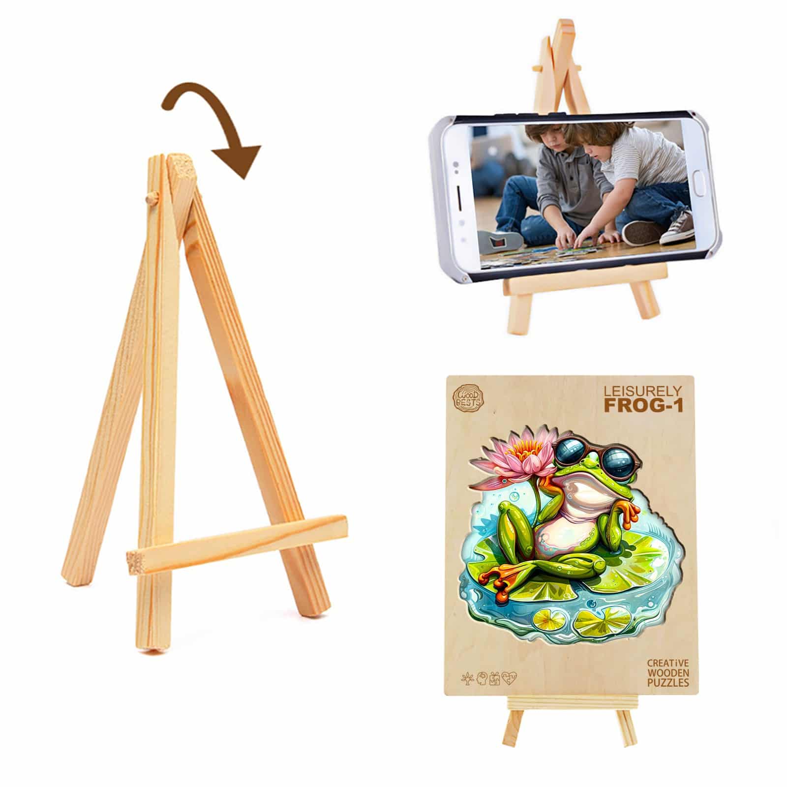 Wooden Jigsaw Puzzle - Leisurely Frog 1 - Image 6