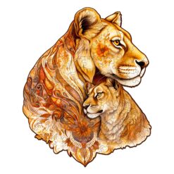 Wooden Jigsaw Puzzle - Motherly Lion