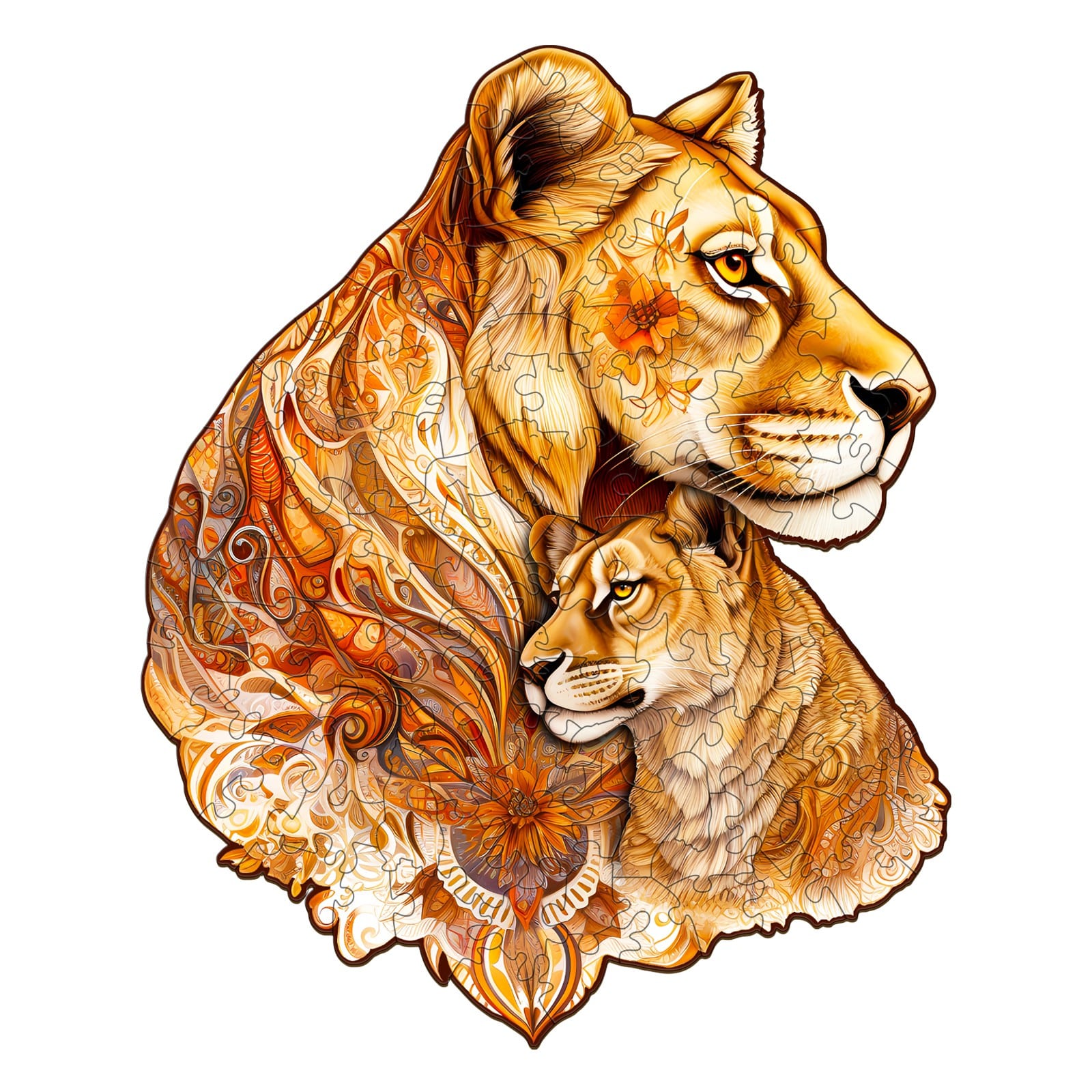 Wooden Jigsaw Puzzle - Motherly Lion