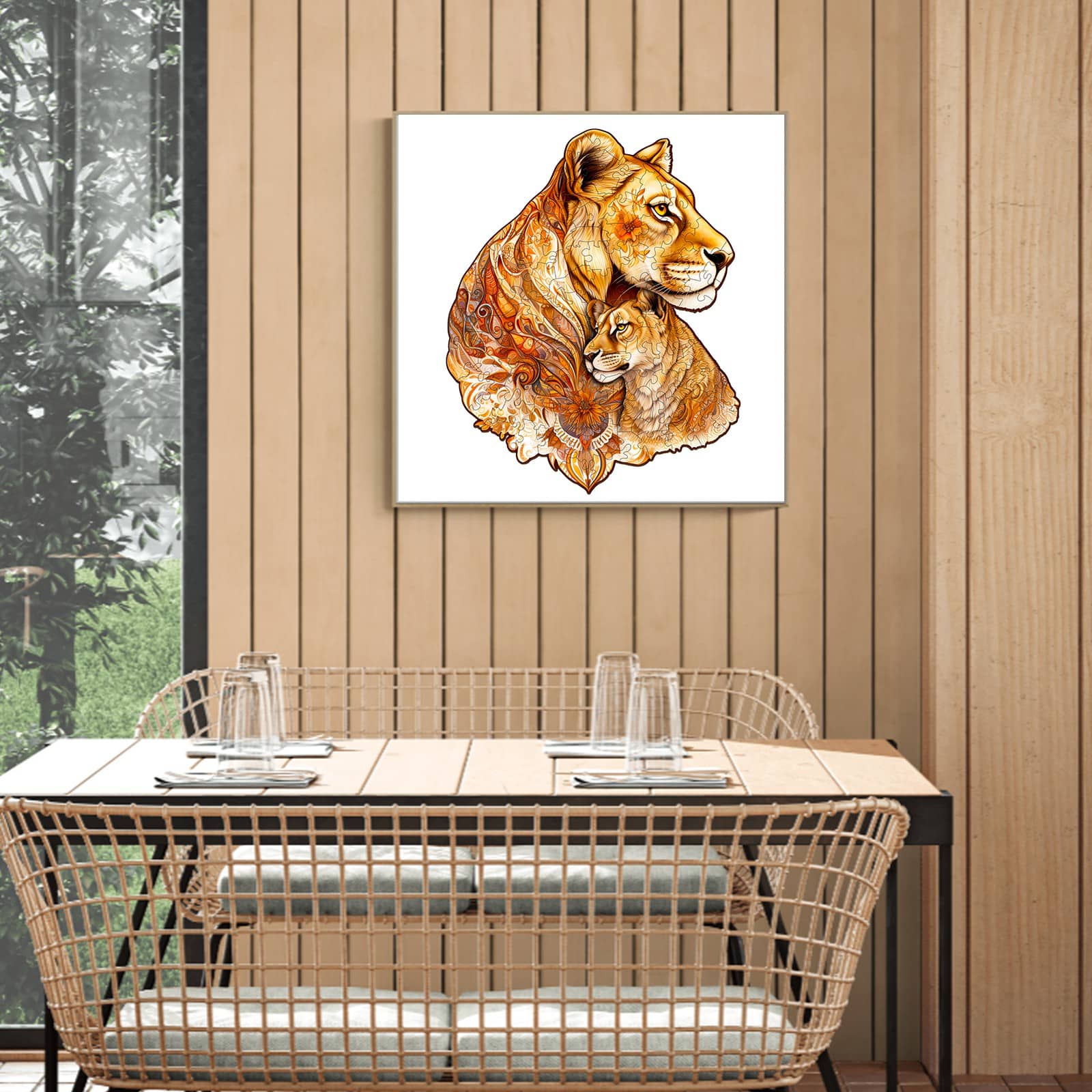 Wooden Jigsaw Puzzle - Motherly Lion - Image 8