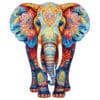 Wooden Jigsaw Puzzle - Orange Elephant