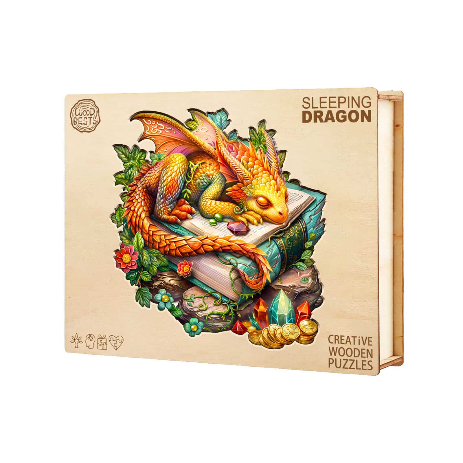 Wooden Jigsaw Puzzle - Sleeping Dragon - Image 5