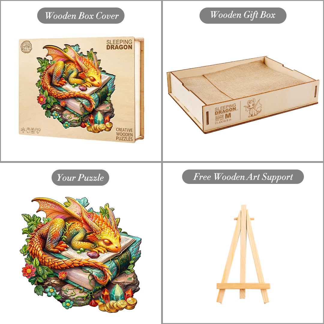 Wooden Jigsaw Puzzle - Sleeping Dragon - Image 4