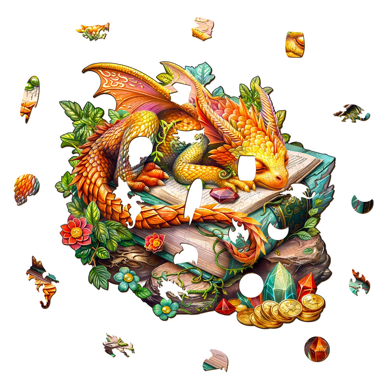 Wooden Jigsaw Puzzle - Sleeping Dragon - Image 2