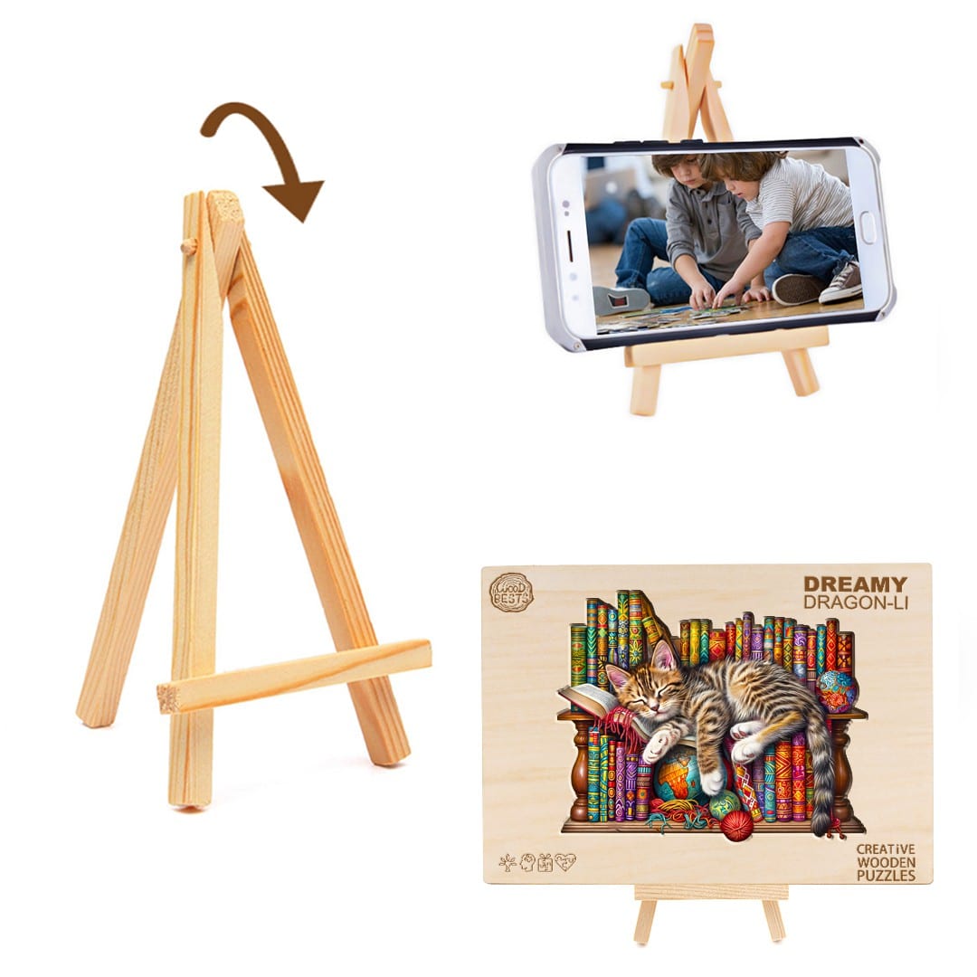 Wooden Jigsaw Puzzle - Sleepy Cat - Image 6