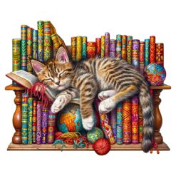 Wooden Jigsaw Puzzle - Sleepy Cat