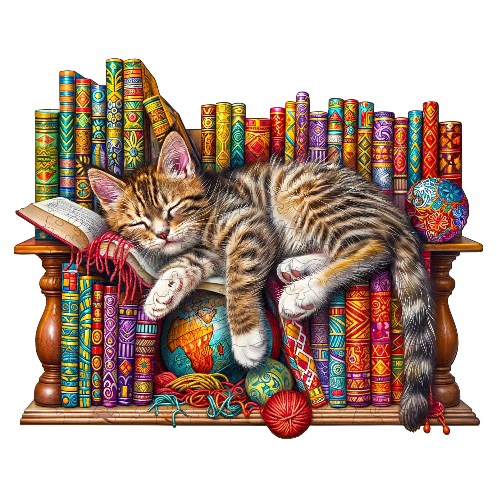 Wooden Jigsaw Puzzle - Sleepy Cat