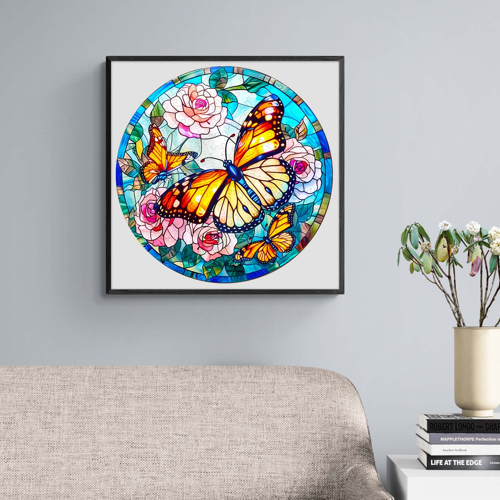 Wooden Jigsaw Puzzle - Stained Glass Butterfly - Image 7