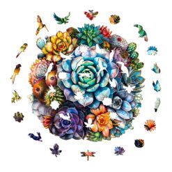 Alternative view of Wooden Jigsaw Puzzle - Succulent Plants 4