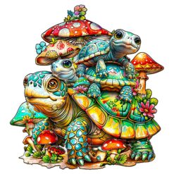 Wooden Jigsaw Puzzle - Turtle Family