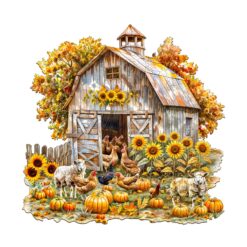 Wooden Jigsaw Puzzle-Autumn Farm