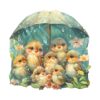 Wooden Jigsaw Puzzle-Birds Holding Umbrella