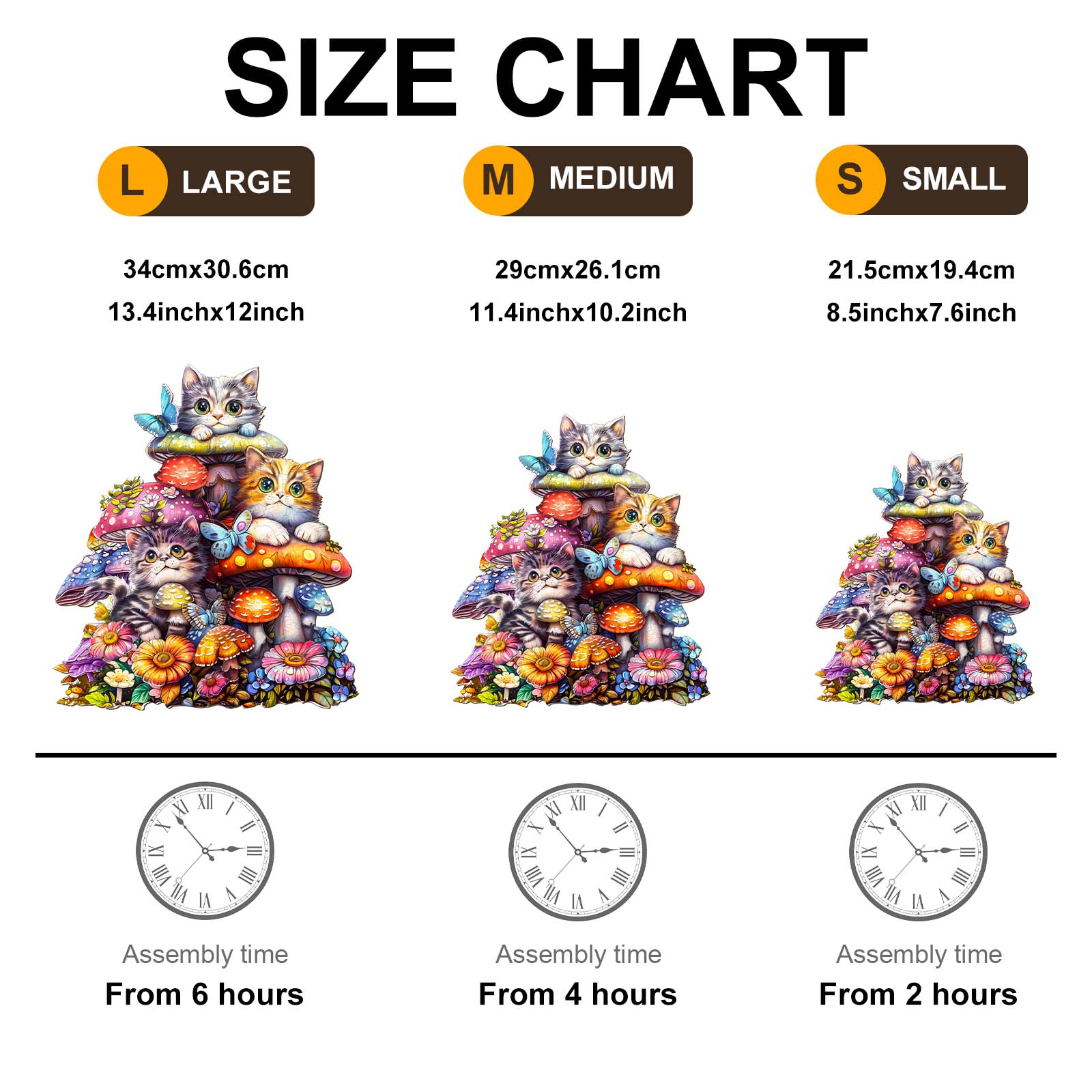 Wooden Jigsaw Puzzle - Cat Family 2 - Image 3