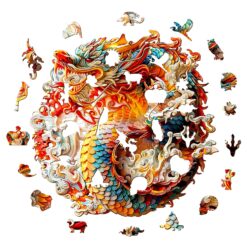 Alternative view of Wooden Jigsaw Puzzle - Chinese Dragon 1
