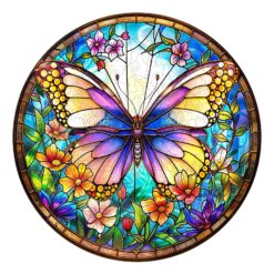 Wooden Jigsaw Puzzle - Colorful Butterfly