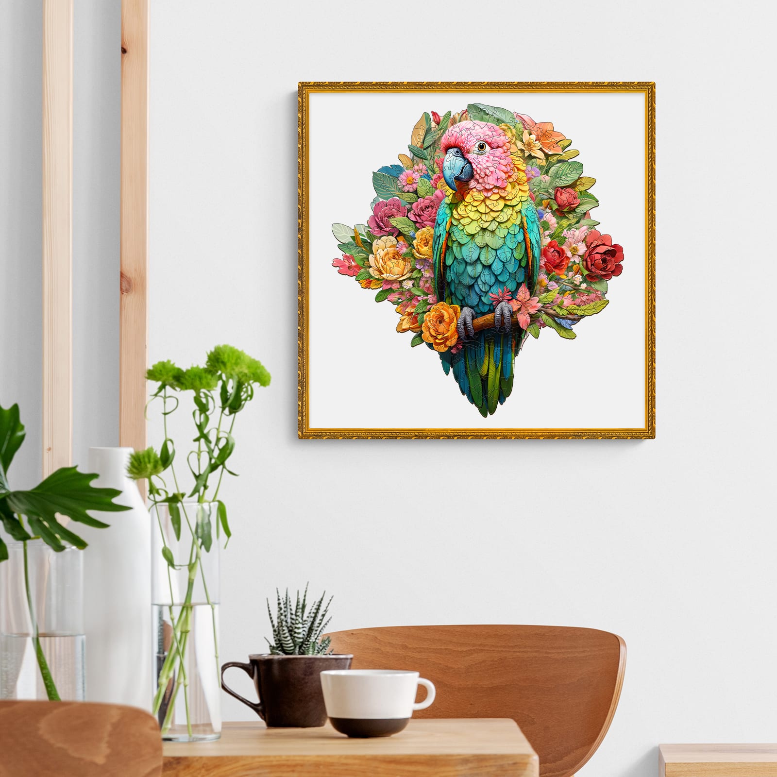 Wooden Jigsaw Puzzle - Colorful Parrot - Image 7