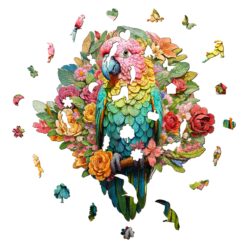 Alternative view of Wooden Jigsaw Puzzle - Colorful Parrot