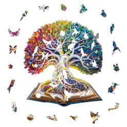 Alternative view of Wooden Jigsaw Puzzle - Colorful Tree of Life