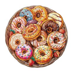 Wooden Jigsaw Puzzle - Donuts Puzzle