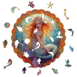 Alternative view of Wooden Jigsaw Puzzle-Dreamy Mermaid