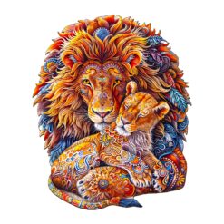 Wooden Jigsaw Puzzle - Fatherly Lion