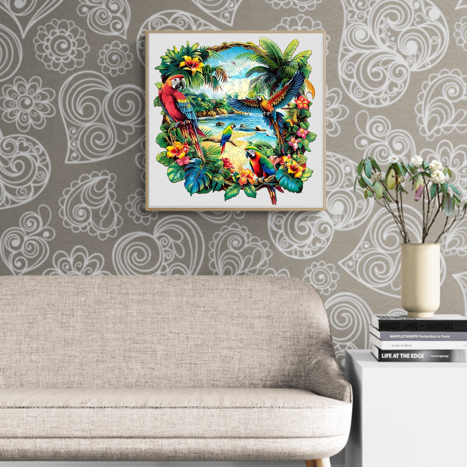 Wooden Jigsaw Puzzle-Tropical Parrot - Image 7