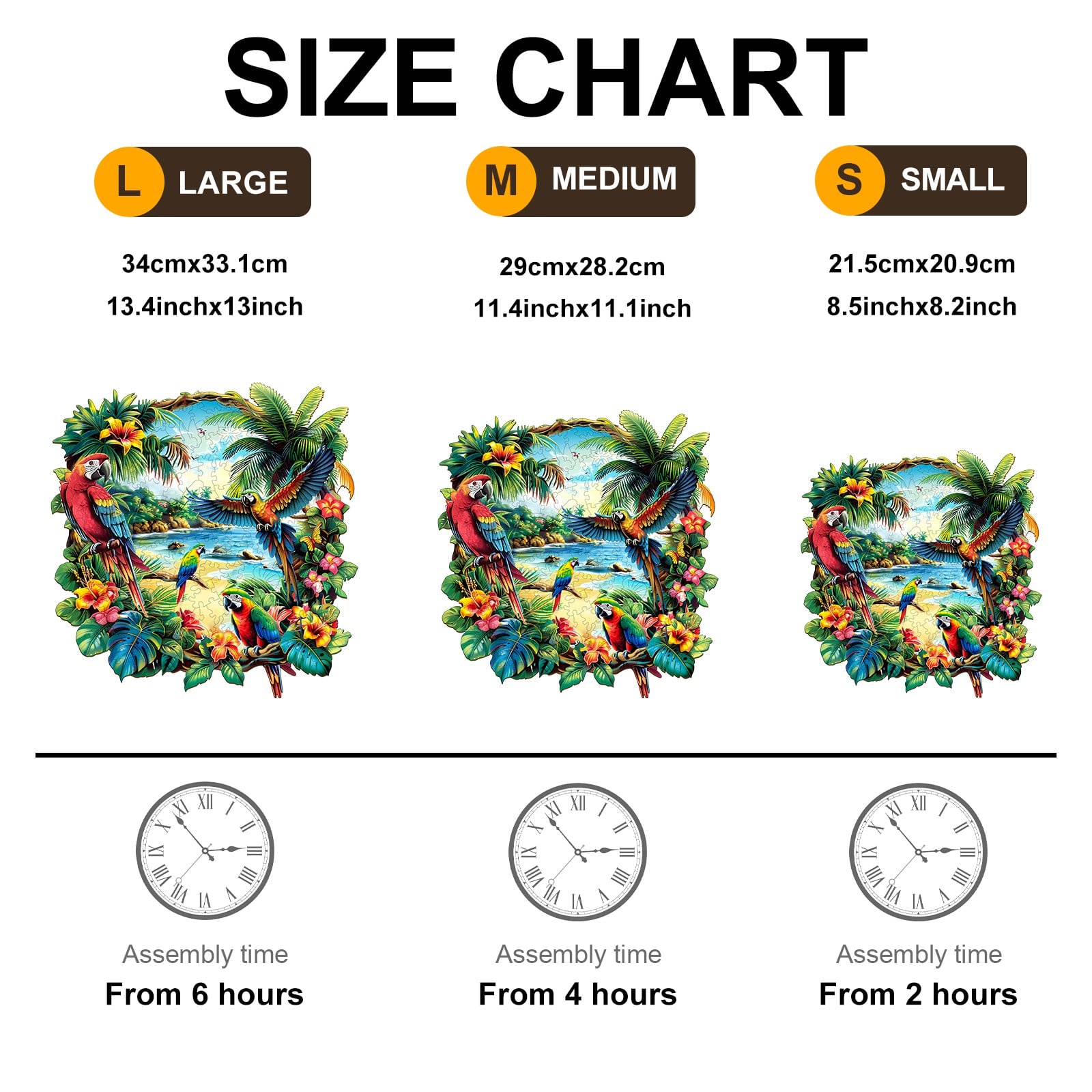 Wooden Jigsaw Puzzle-Tropical Parrot - Image 6