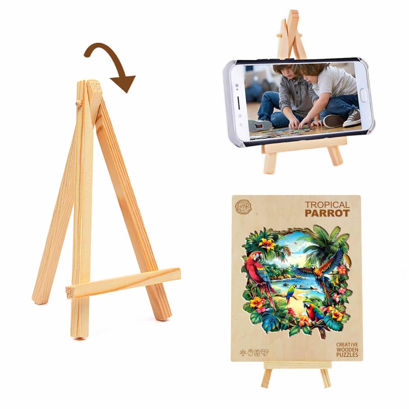 Wooden Jigsaw Puzzle-Tropical Parrot - Image 5