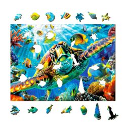 Alternative view of Wooden Jigsaw Puzzle-Turtle Explorer