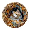 Wooden Jigsaw Puzzle-3D Cave Cat
